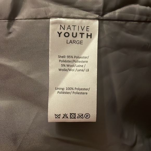 Native Youth Dusk Overcoat Light Grey Size Large - Picture 9 of 9